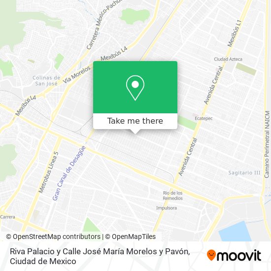 Mapa de Riva Palacio y Calle José María Morelos y Pavón