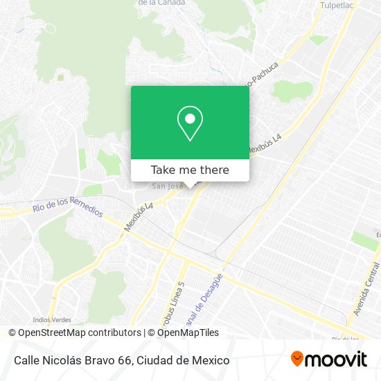 Mapa de Calle Nicolás Bravo 66