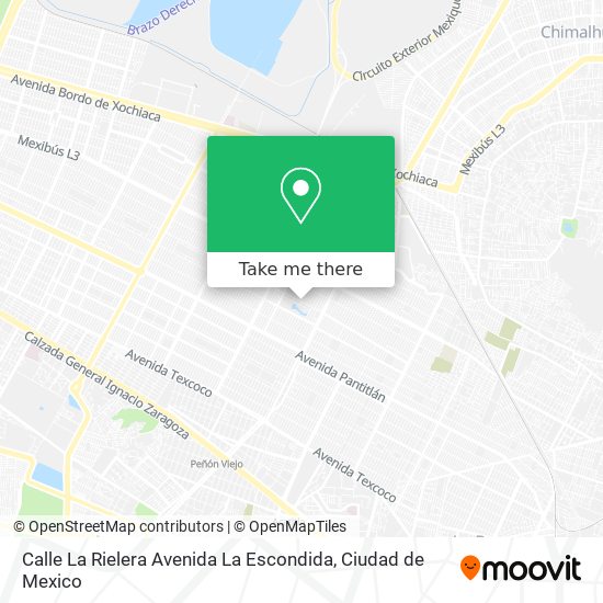 Calle La Rielera Avenida La Escondida map