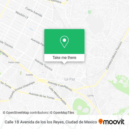 Mapa de Calle 1B Avenida de los los Reyes