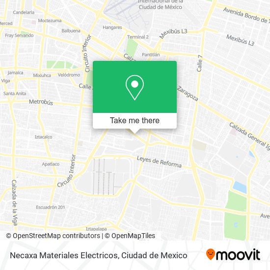 Mapa de Necaxa Materiales Electricos