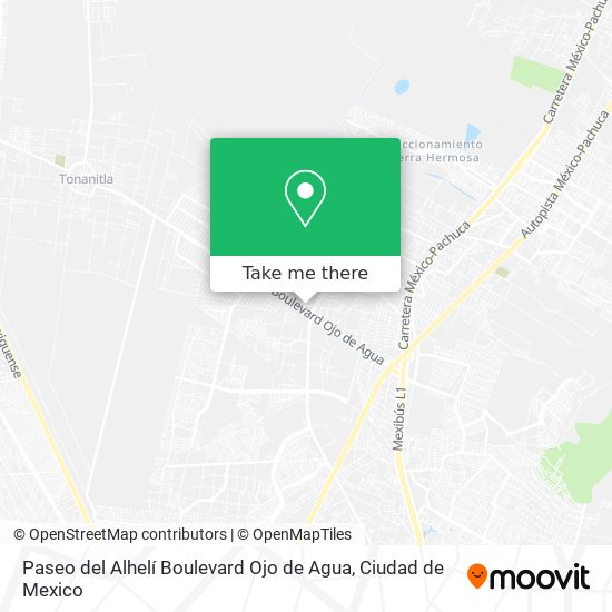 Mapa de Paseo del Alhelí Boulevard Ojo de Agua