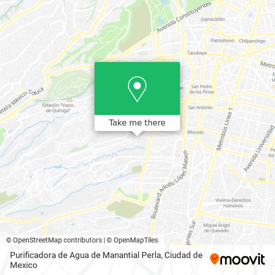 Mapa de Purificadora de Agua de Manantial Perla