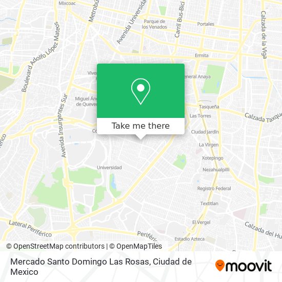 Mercado Santo Domingo Las Rosas map