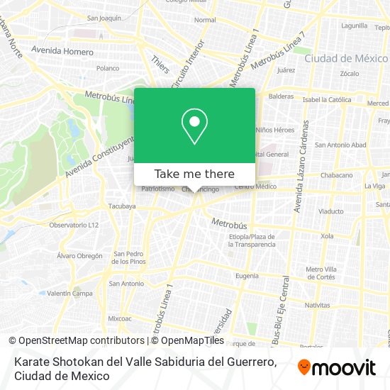 Karate Shotokan del Valle Sabiduria del Guerrero map
