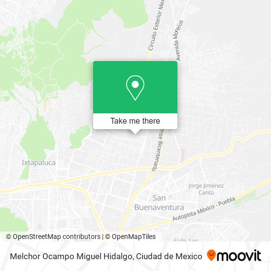 Melchor Ocampo Miguel Hidalgo map