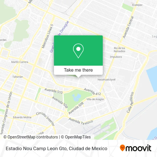 Estadio Nou Camp Leon Gto map