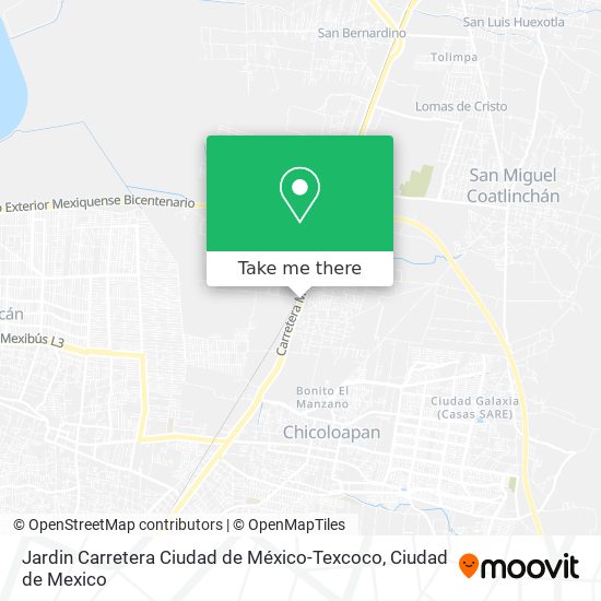 Jardin Carretera Ciudad de México-Texcoco map