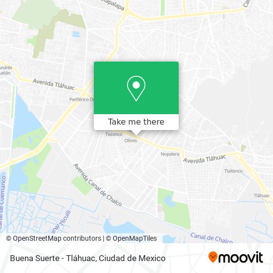 Mapa de Buena Suerte - Tláhuac