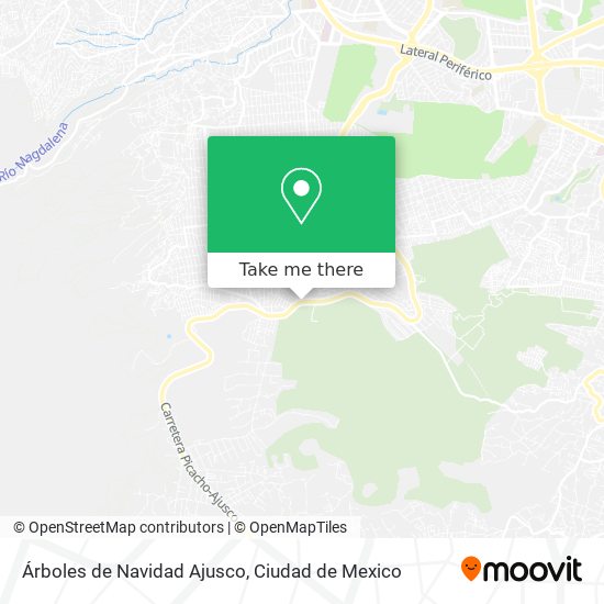 Mapa de Árboles de Navidad Ajusco