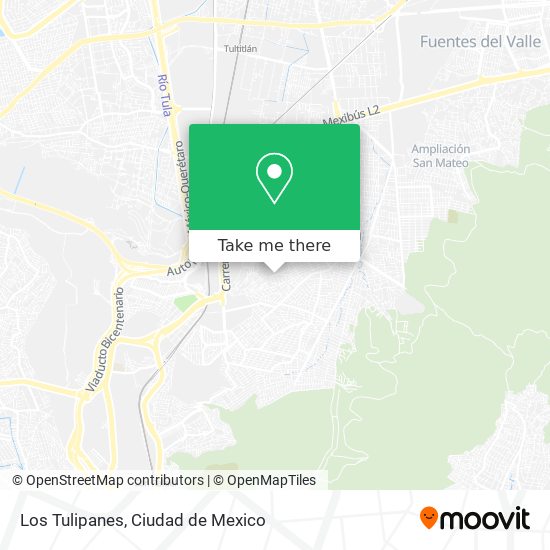 Los Tulipanes map