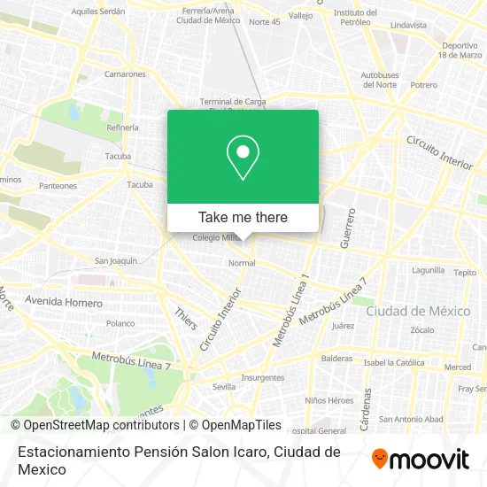 Estacionamiento Pensión Salon Icaro map