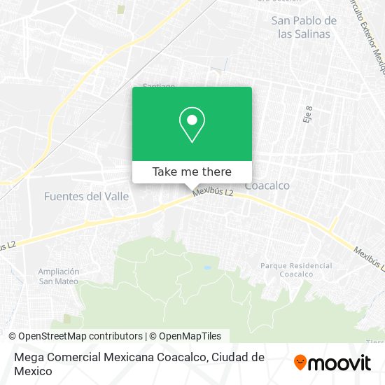 Mega Comercial Mexicana Coacalco map