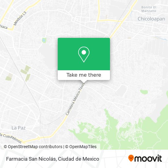 Mapa de Farmacia San Nicolás