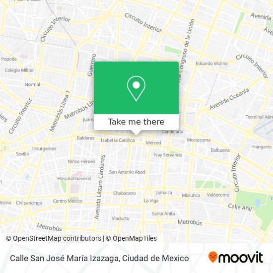 Calle San José María Izazaga map