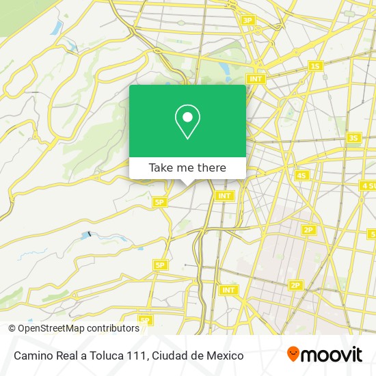 Camino Real a Toluca 111 map