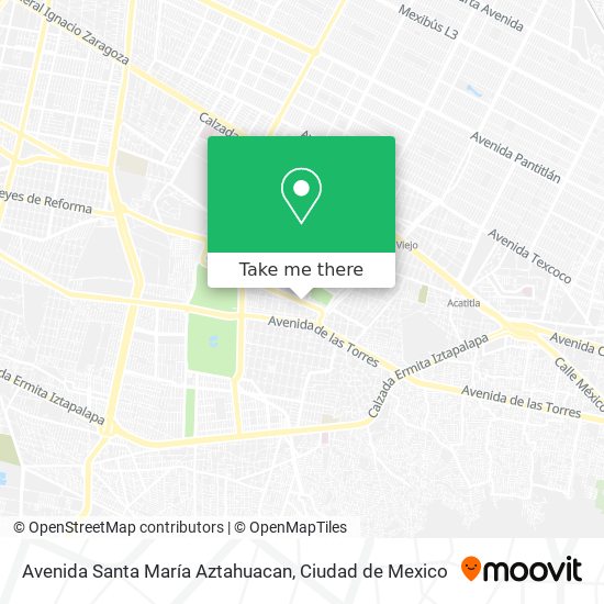 Avenida Santa María Aztahuacan map