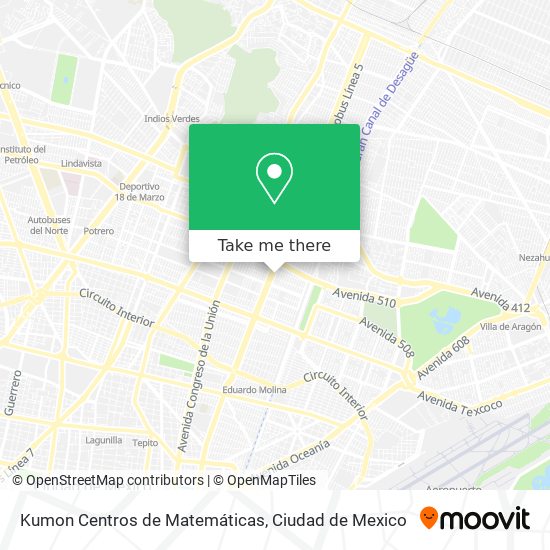 Kumon Centros de Matemáticas map