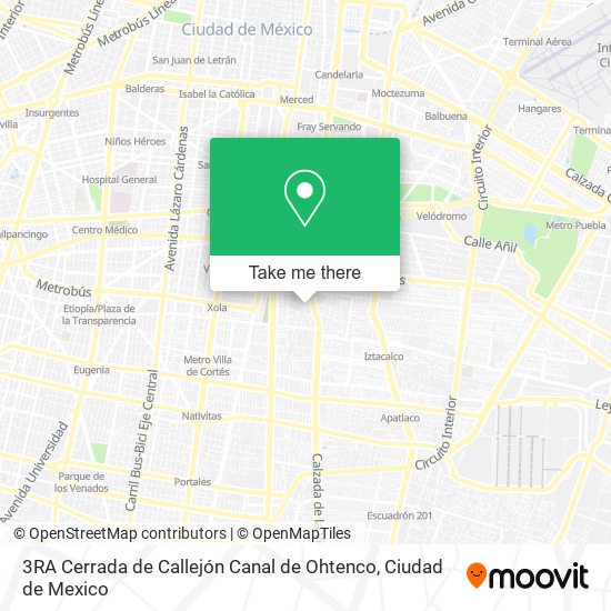 3RA Cerrada de Callejón Canal de Ohtenco map