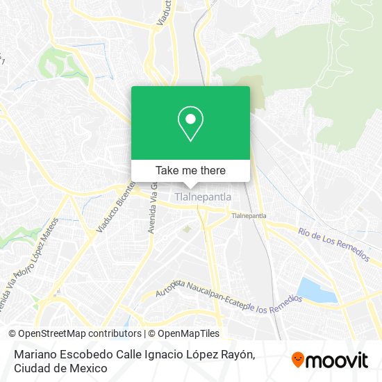 Mapa de Mariano Escobedo Calle Ignacio López Rayón