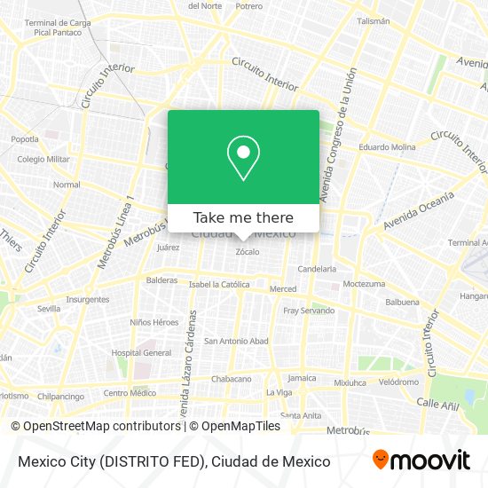 Mexico City (DISTRITO FED) map