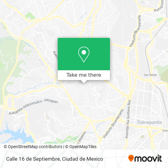 Mapa de Calle 16 de Septiembre