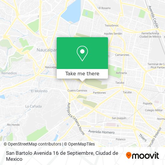 Mapa de San Bartolo Avenida 16 de Septiembre