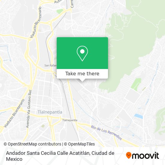 Andador Santa Cecilia Calle Acatitlán map