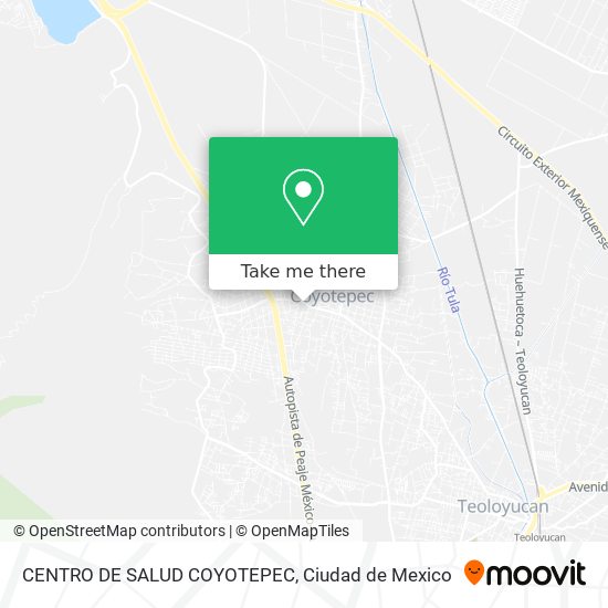 Mapa de CENTRO DE SALUD COYOTEPEC