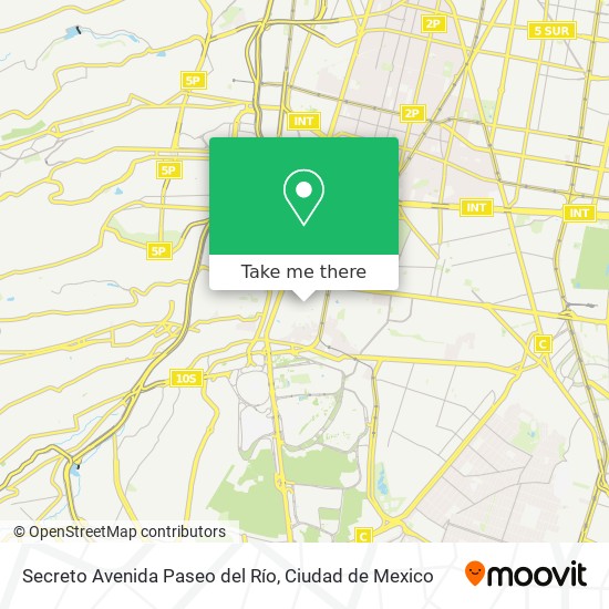 Mapa de Secreto Avenida Paseo del Río