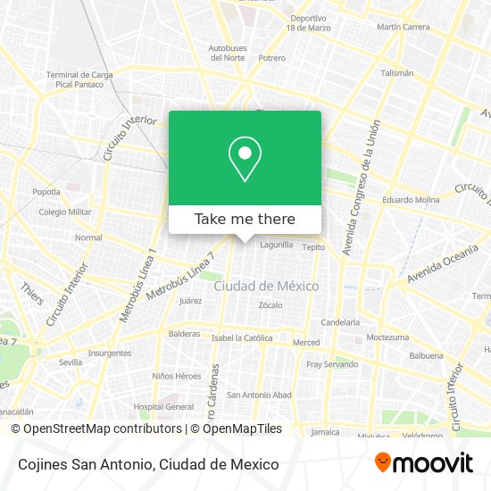 Cojines San Antonio map