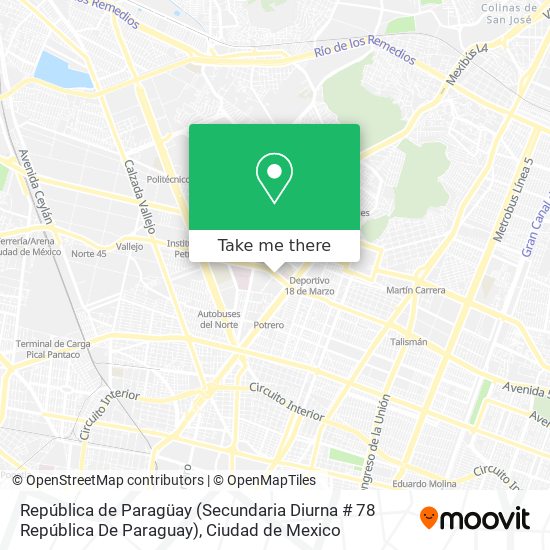 República de Paragüay (Secundaria Diurna # 78 República De Paraguay) map