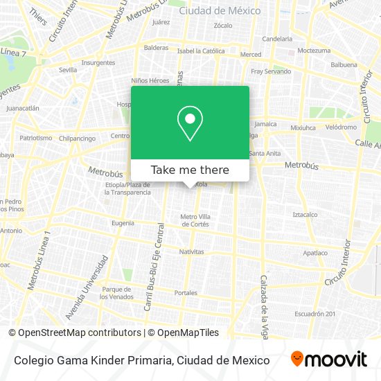 Mapa de Colegio Gama Kinder Primaria