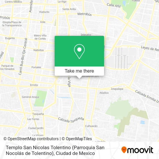 Mapa de Templo San Nicolas Tolentino (Parroquia San Nocolás de Tolentino)