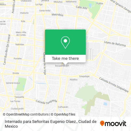 Internado para Señoritas Eugenio Olaez. map
