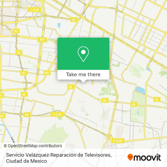 Servicio Velázquez-Reparación de Televisores map