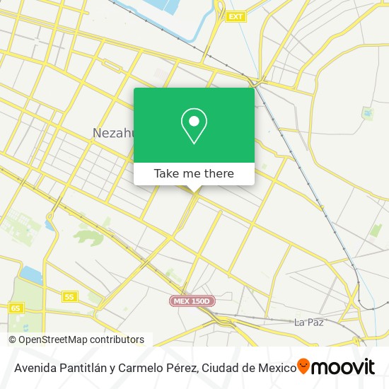 Mapa de Avenida Pantitlán y Carmelo Pérez
