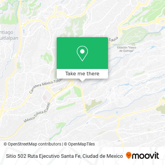 Sitio 502 Ruta Ejecutivo Santa Fe map