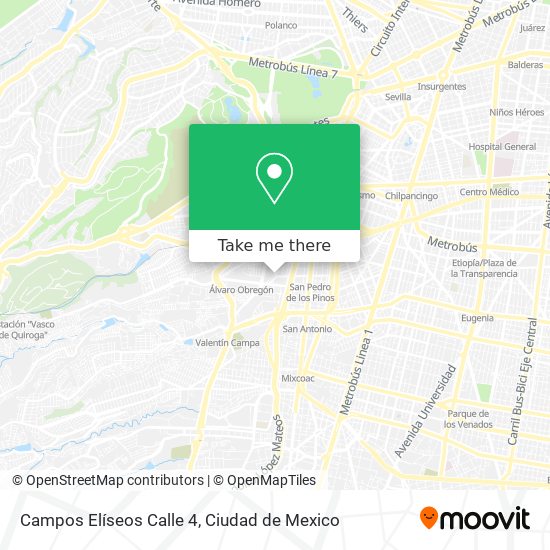 Campos Elíseos Calle 4 map