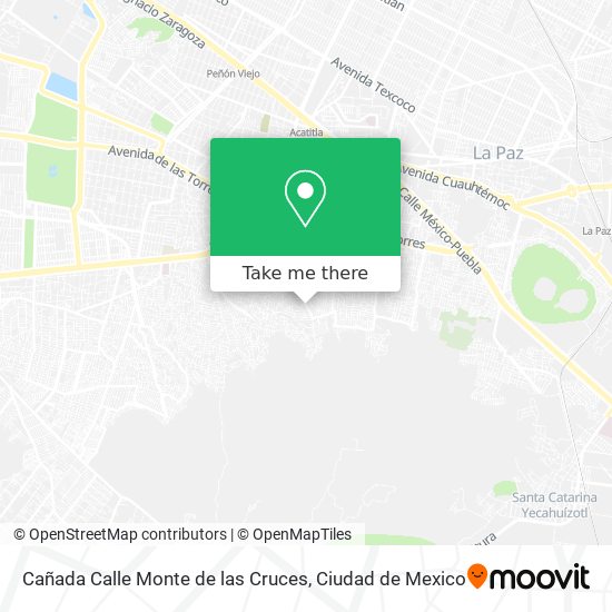 Cañada Calle Monte de las Cruces map