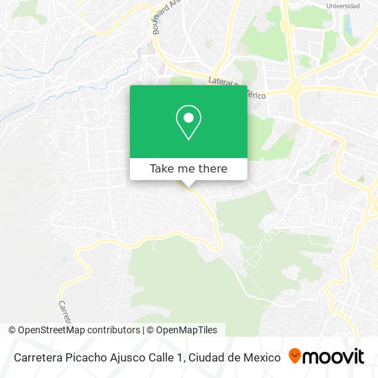 Carretera Picacho Ajusco Calle 1 map