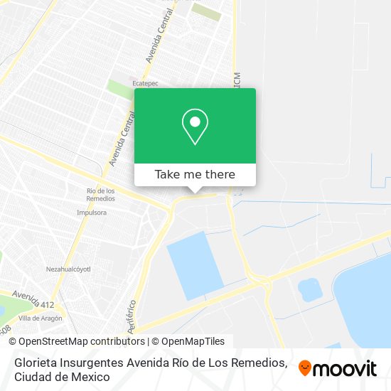 Glorieta Insurgentes Avenida Río de Los Remedios map