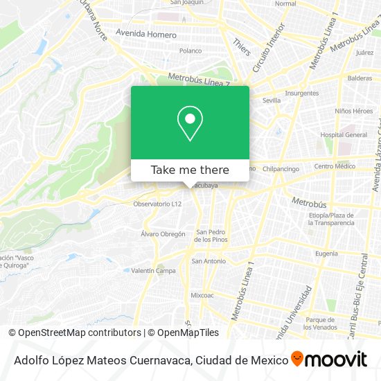 Adolfo López Mateos Cuernavaca map