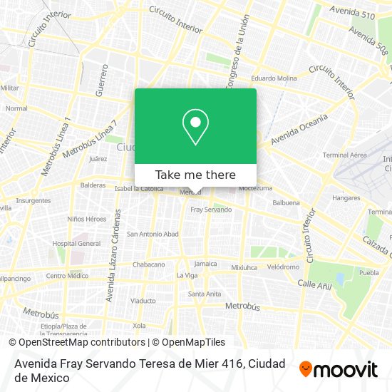Avenida Fray Servando Teresa de Mier 416 map
