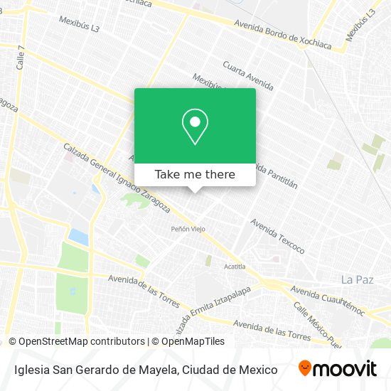 Iglesia San Gerardo de Mayela map