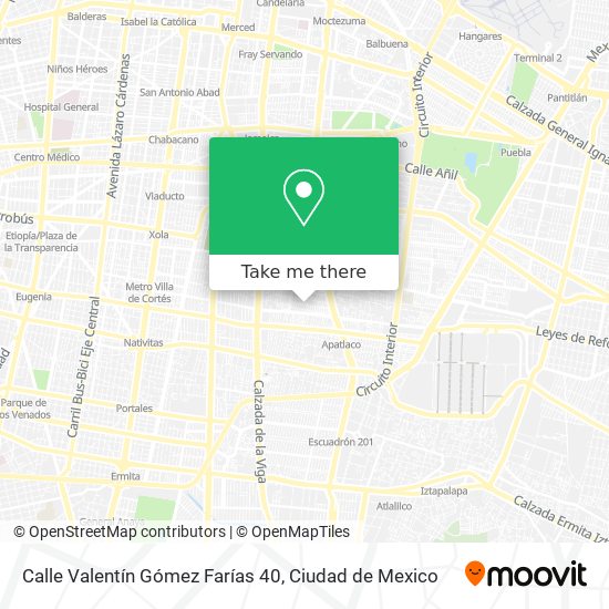 Calle Valentín Gómez Farías 40 map