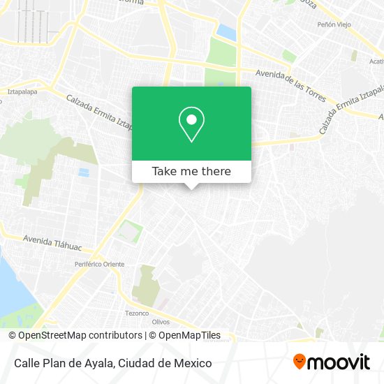 Mapa de Calle Plan de Ayala