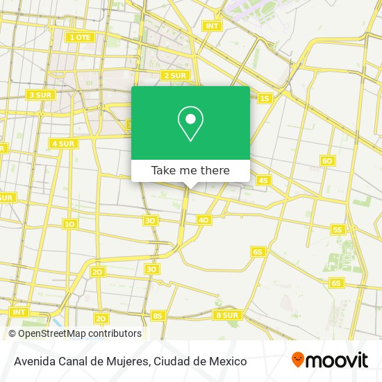 Mapa de Avenida Canal de Mujeres