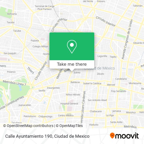 Mapa de Calle Ayuntamiento 190