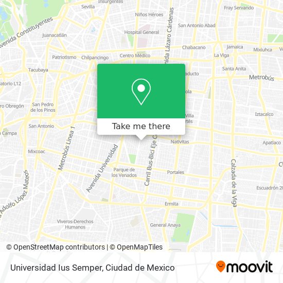 Universidad Ius Semper map